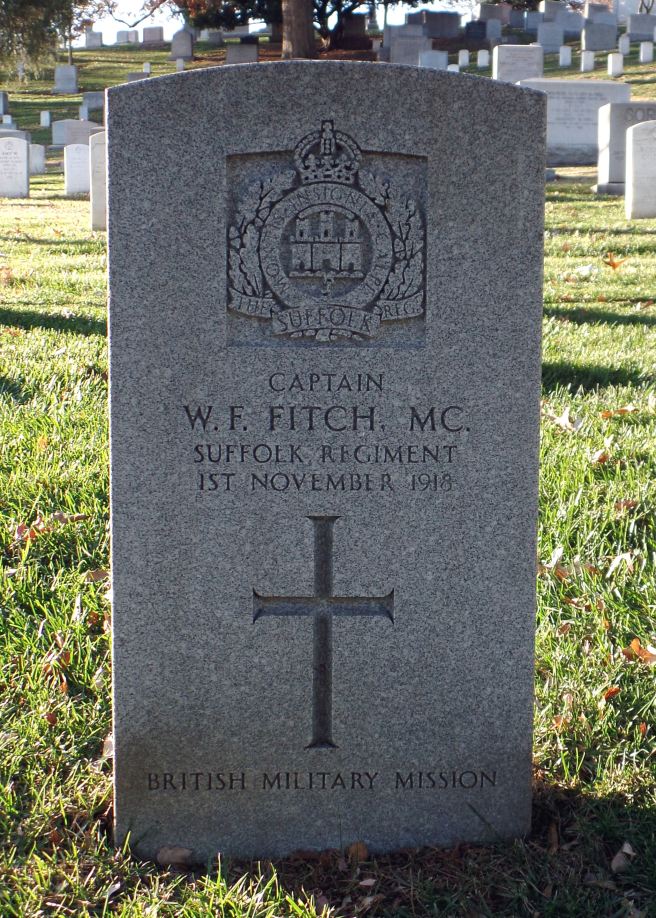 The grave of Captain Walter Frederick Fitch MC
