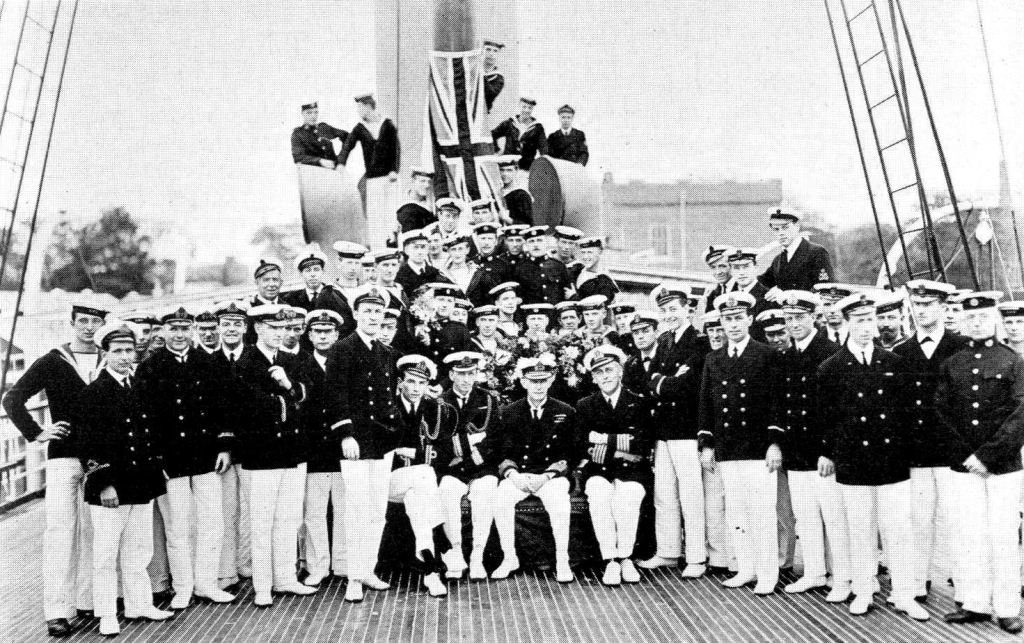 The crew of HMS Warrior, 30 May 1918
