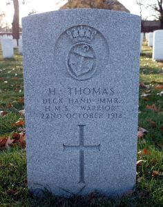 Deck Hand Herbert Thomas, Mercantile Marine Reserve