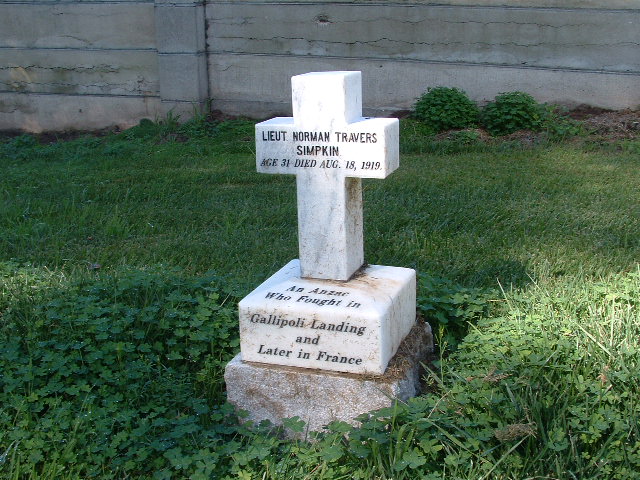 The Grave of Norman Travers Simpkin