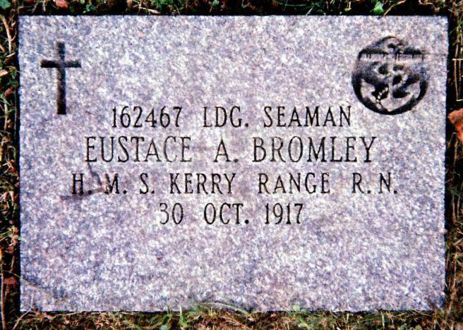 The grave marker for Eustace Alfred Bromley