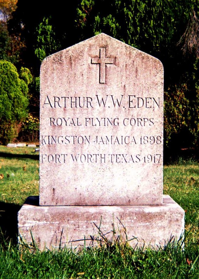 The grave of Cadet Arthur William Webster Eden