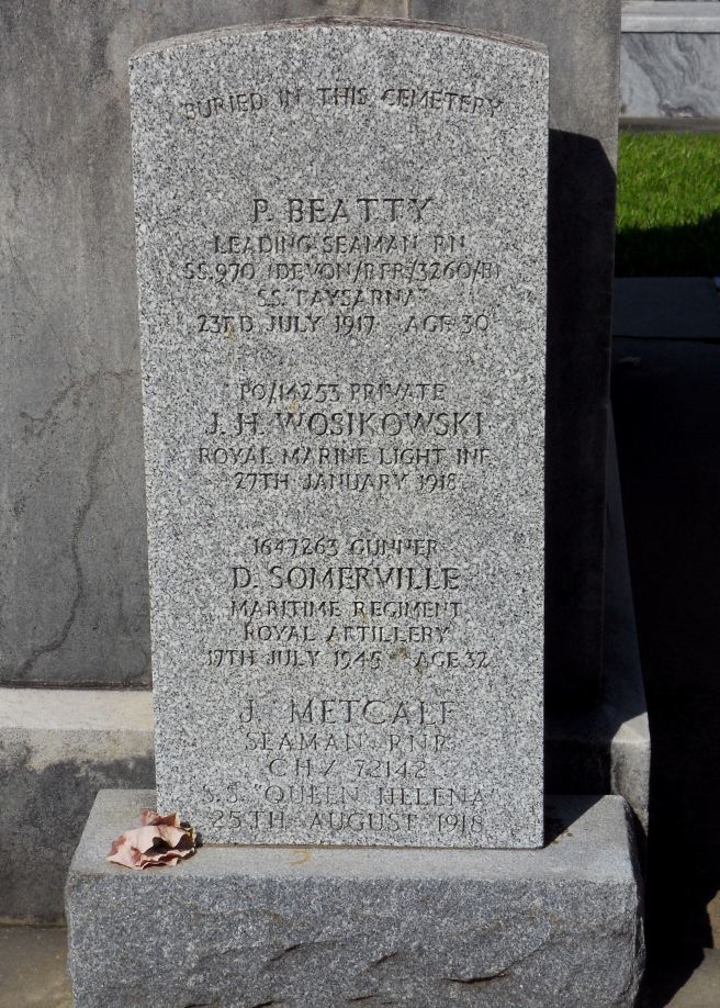 The Special Memorial commemorating Leading Seaman Peter Beatty