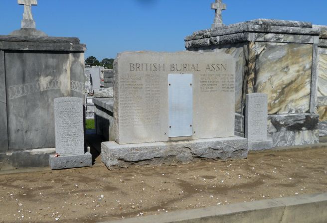 The British Burial Association Plot at Greenwood Cemetery, New Orleans
