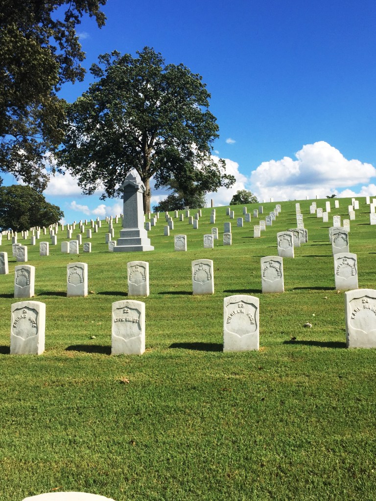 Chattanooga National Cemetery and the memorial to the German internees and prisoners of war buried there