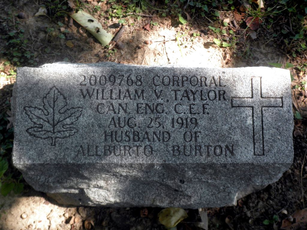 The grave of Corporal William Vannah Taylor