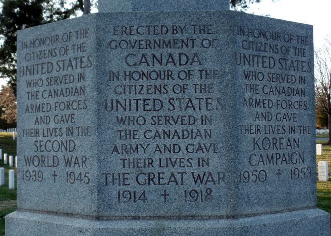 Canadian Cross of Sacrifice, Arlington National Cemetery