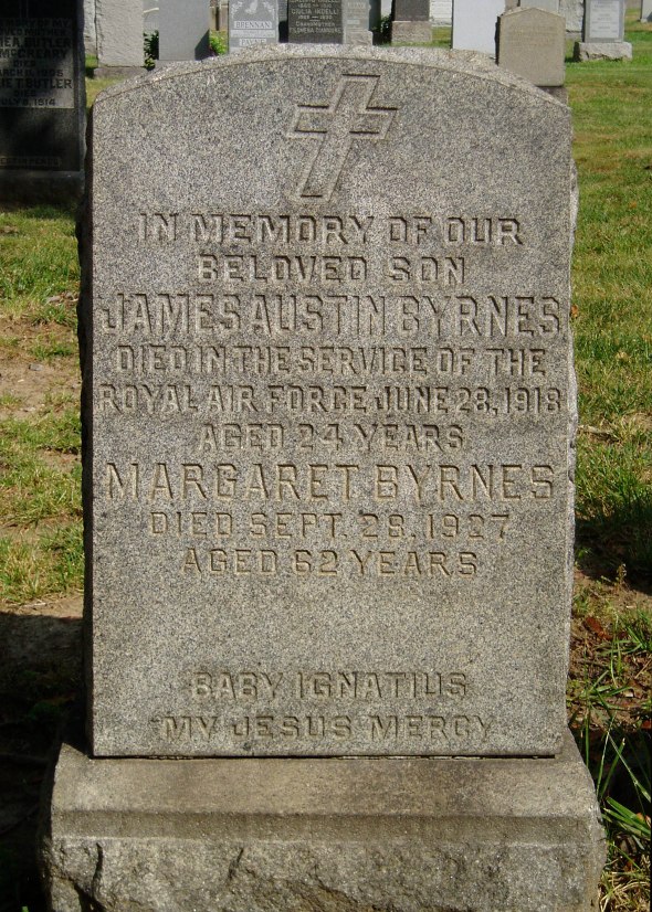 The grave of Cadet James Byrnes