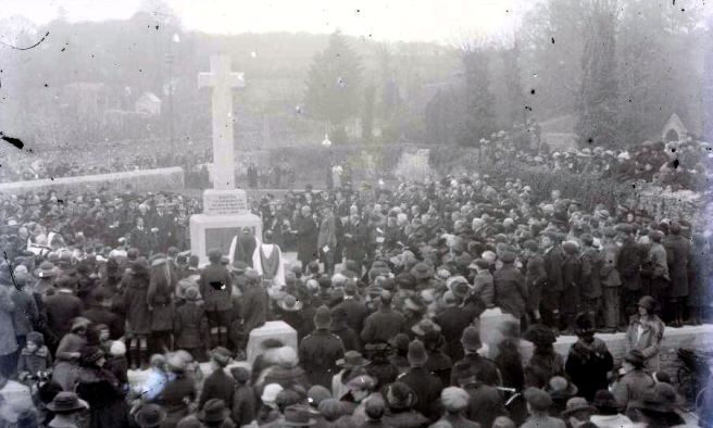 The dedication of Dawlish war memorial
