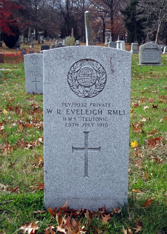 The grave of Private William Richard Eveleigh
