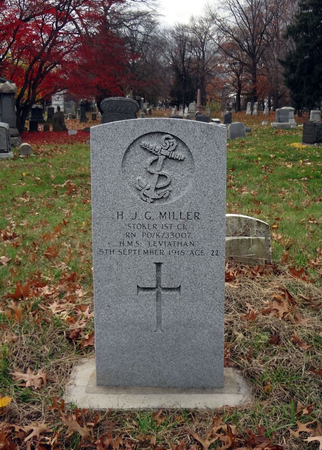 The grave of Stoker Henry John Gardner Miller
