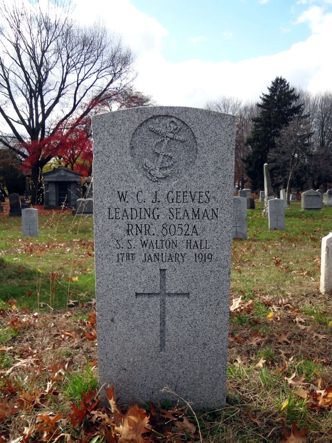 The grave of Leading Seaman William Charles John Geeves