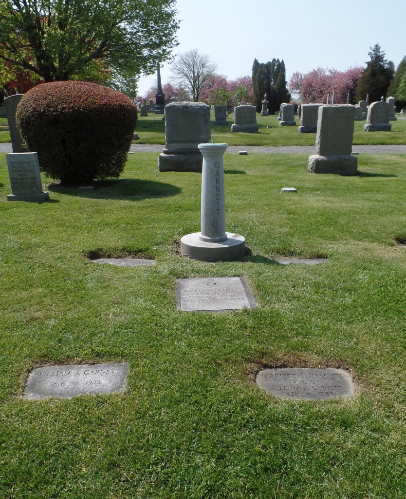 The Garnett family plot in Island Cemetery, Newport