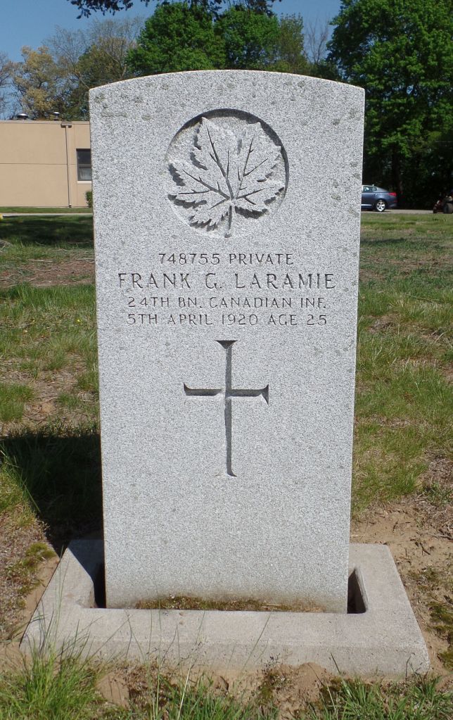 The grave of Private Frank Laramie