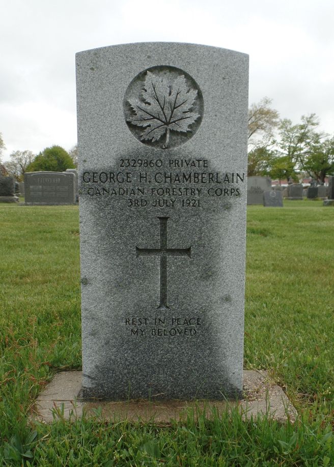 The grave of George Chamberlain