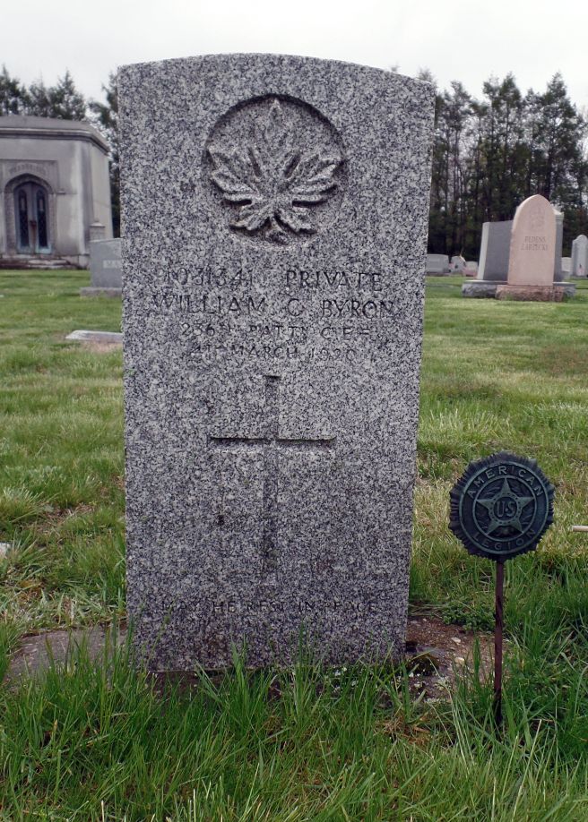 The grave of Private William Byron